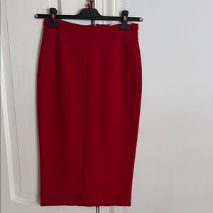 Diane Von Furstenberg Vibrant Red Pencil Skirt
